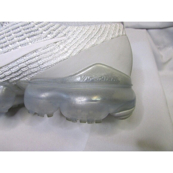 Nike Air VaporMax Flyknit 3 Shoes Womens 7.5 White Platinum Running Sneakers - Picture 10 of 13